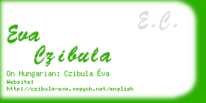 eva czibula business card